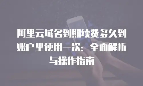 阿里云域名到期续费多久到账户里使用一次：全面解析与操作指南