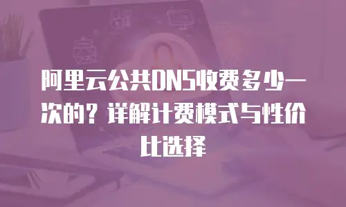 阿里云公共DNS收费多少一次的？详解计费模式与性价比选择