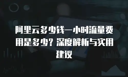 阿里云多少钱一小时流量费用是多少？深度解析与实用建议