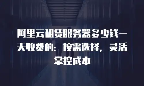 阿里云租赁服务器多少钱一天收费的：按需选择，灵活掌控成本