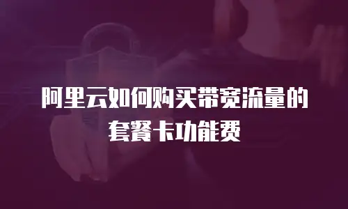 阿里云如何购买带宽流量的套餐卡功能费