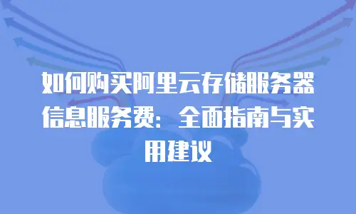 如何购买阿里云存储服务器信息服务费：全面指南与实用建议