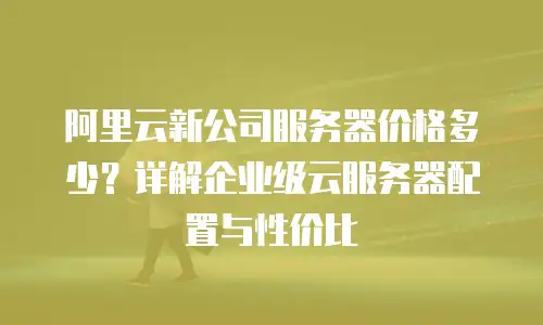 阿里云新公司服务器价格多少？详解企业级云服务器配置与性价比
