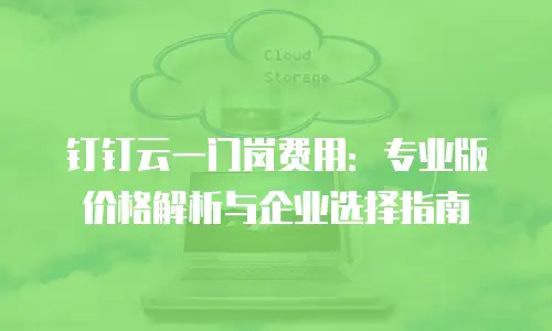 钉钉云一门岗费用：专业版价格解析与企业选择指南
