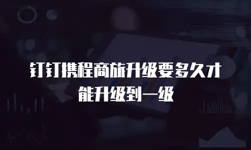 钉钉携程商旅升级要多久才能升级到一级