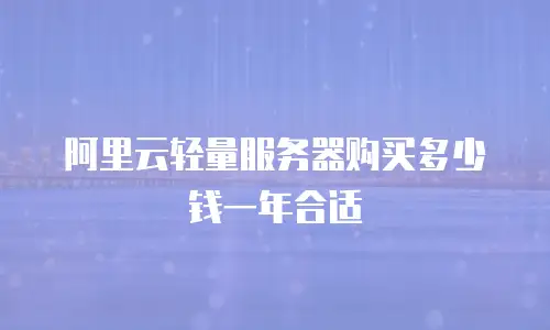 阿里云轻量服务器购买多少钱一年合适