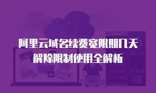 阿里云域名续费宽限期几天解除限制使用全解析