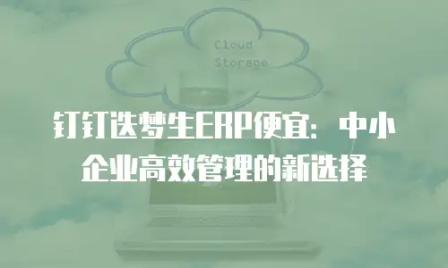 钉钉迭梦生ERP便宜：中小企业高效管理的新选择