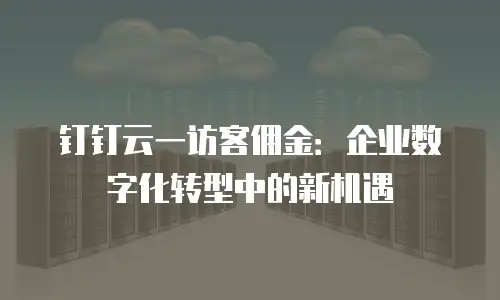 钉钉云一访客佣金：企业数字化转型中的新机遇