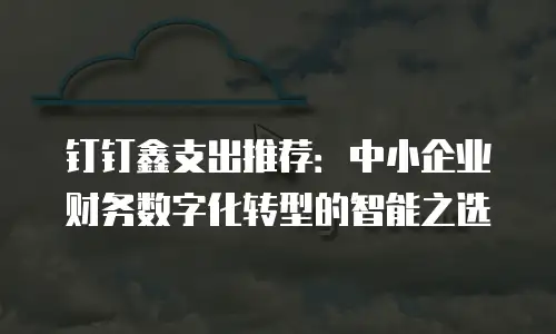 钉钉鑫支出推荐：中小企业财务数字化转型的智能之选