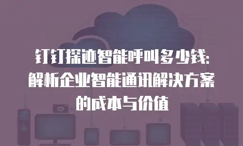 钉钉探迹智能呼叫多少钱：解析企业智能通讯解决方案的成本与价值