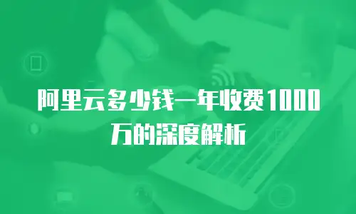 阿里云多少钱一年收费1000万的深度解析