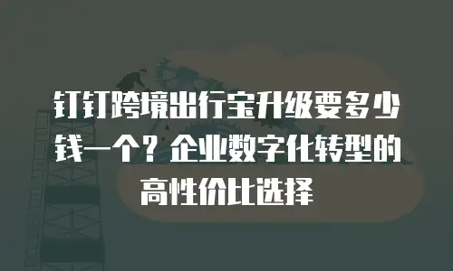 钉钉跨境出行宝升级要多少钱一个？企业数字化转型的高性价比选择
