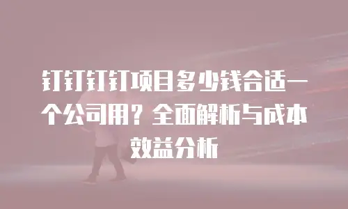 钉钉钉钉项目多少钱合适一个公司用？全面解析与成本效益分析