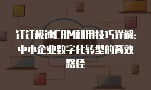 钉钉极速CRM租用技巧详解：中小企业数字化转型的高效路径