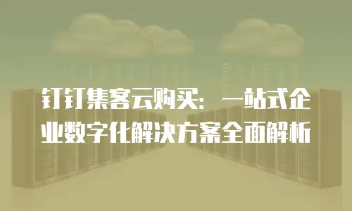 钉钉集客云购买：一站式企业数字化解决方案全面解析