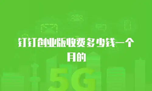 钉钉创业版收费多少钱一个月的