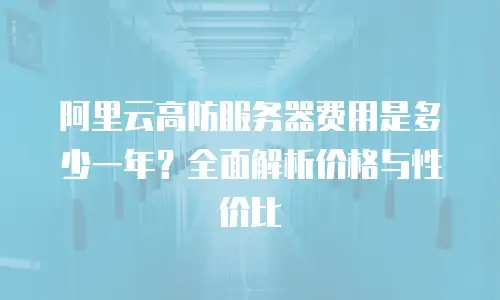 阿里云高防服务器费用是多少一年？全面解析价格与性价比