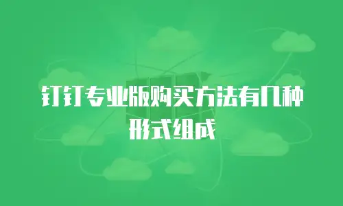 钉钉专业版购买方法有几种形式组成