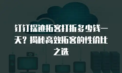 钉钉探迹拓客打折多少钱一天？揭秘高效拓客的性价比之选