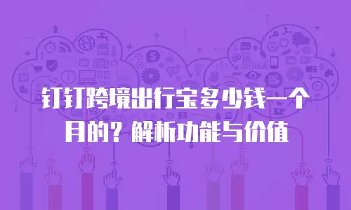 钉钉跨境出行宝多少钱一个月的？解析功能与价值