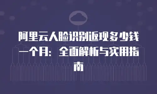 阿里云人脸识别返现多少钱一个月：全面解析与实用指南