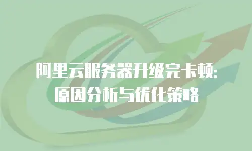 阿里云服务器升级完卡顿：原因分析与优化策略