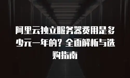 阿里云独立服务器费用是多少元一年的？全面解析与选购指南