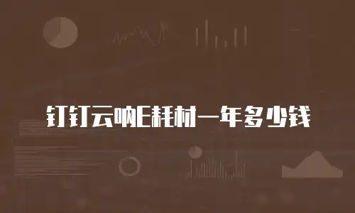 钉钉云呐E耗材一年多少钱