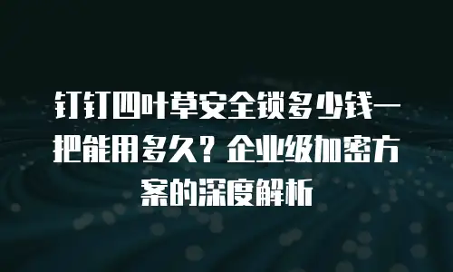 钉钉四叶草安全锁多少钱一把能用多久？企业级加密方案的深度解析