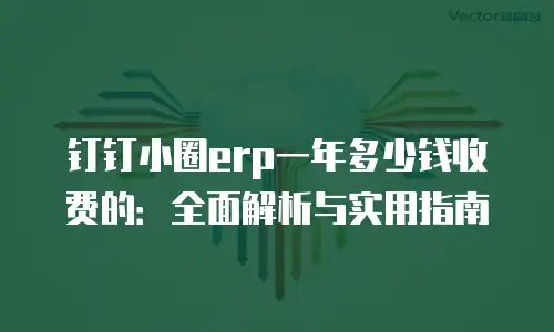 钉钉小圈erp一年多少钱收费的：全面解析与实用指南