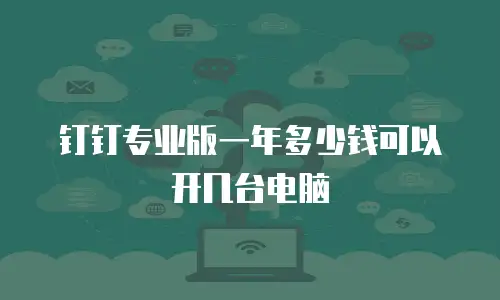 钉钉专业版一年多少钱可以开几台电脑
