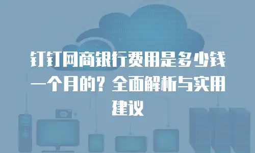 钉钉网商银行费用是多少钱一个月的？全面解析与实用建议