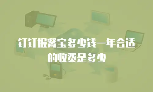 钉钉报餐宝多少钱一年合适的收费是多少