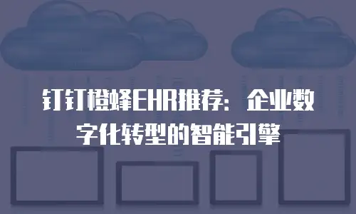 钉钉橙蜂EHR推荐：企业数字化转型的智能引擎