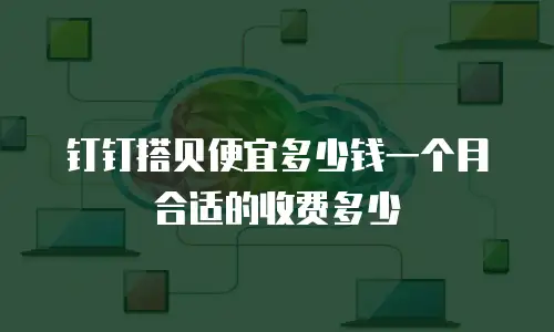 钉钉搭贝便宜多少钱一个月合适的收费多少