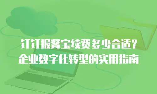 钉钉报餐宝续费多少合适？企业数字化转型的实用指南