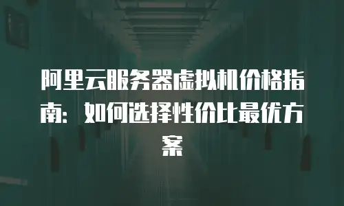 阿里云服务器虚拟机价格指南：如何选择性价比最优方案