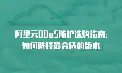 阿里云DDoS防护选购指南：如何选择最合适的版本