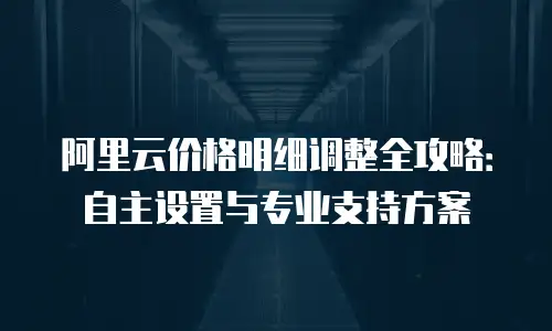 阿里云价格明细调整全攻略：自主设置与专业支持方案