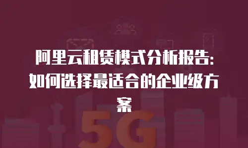 阿里云租赁模式分析报告：如何选择最适合的企业级方案