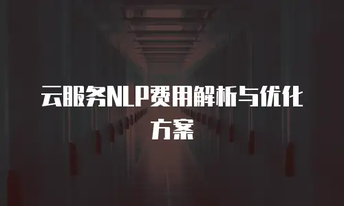 云服务NLP费用解析与优化方案