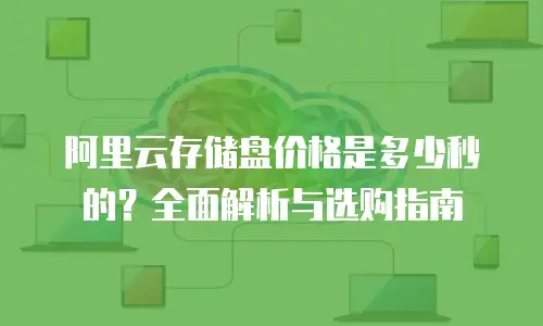 阿里云存储盘价格是多少秒的？全面解析与选购指南