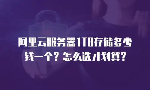 阿里云服务器1TB存储多少钱一个？怎么选才划算？