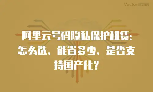 阿里云号码隐私保护租赁：怎么选、能省多少、是否支持国产化？