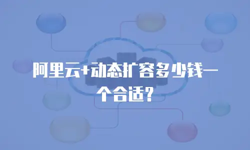 阿里云+动态扩容多少钱一个合适？
