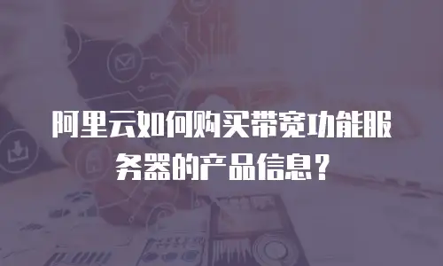 阿里云如何购买带宽功能服务器的产品信息？