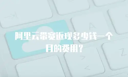 阿里云带宽返现多少钱一个月的费用？