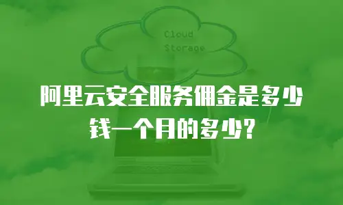 阿里云安全服务佣金是多少钱一个月的多少？