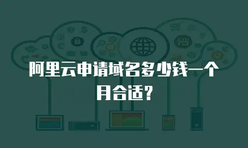 阿里云申请域名多少钱一个月合适？